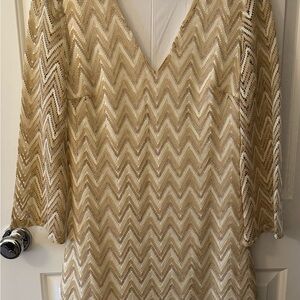 Lilly Pulitzer Gold Chevron Dress